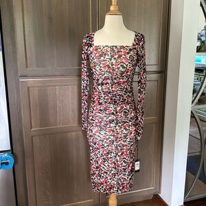 Tommy Hilfiger
Long Sleeve Square Neck Floral Midi Dress (A-1)